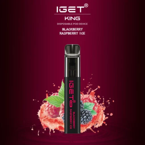 Buy IGET King Disposable Vape India online blackberry raspberry ice flavor