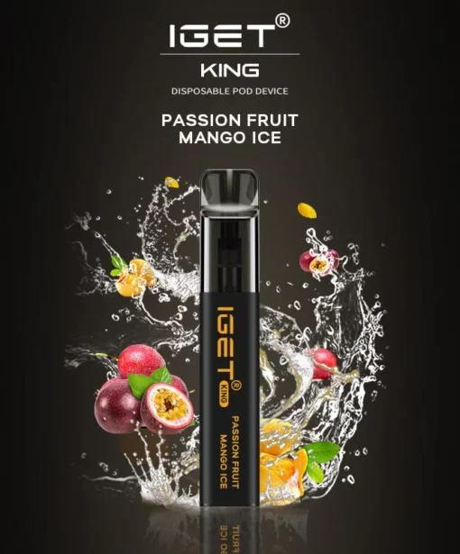 IGET King Vape India Disposable Passion Fruit Mango Ice 2600 puffs