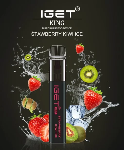 Buy IGET King Disposable Vape India online Strawberry Kiwi Ice 2600 puffs