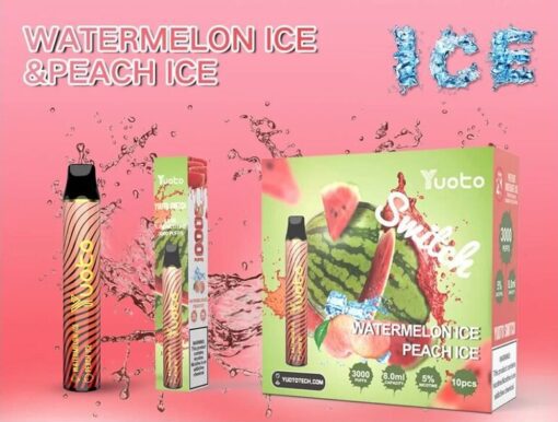 Yuoto Vape Switch disposable Watermelon Ice & Peach Ice